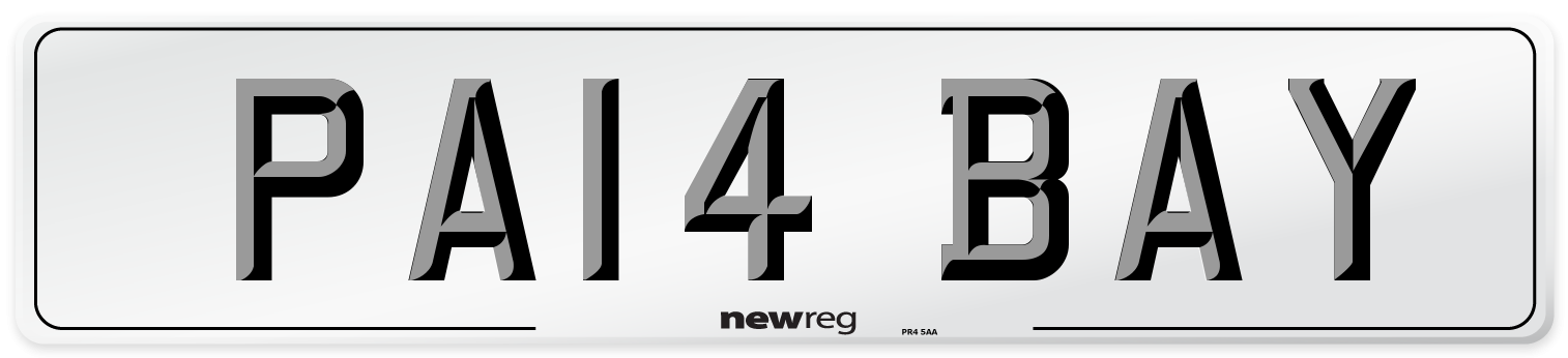 PA14 BAY Number Plate from New Reg